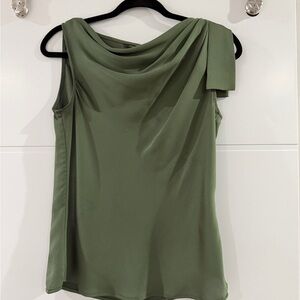 Banana Republic Olive Green Sleeveless Blouse